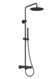 Ravak Spring SG 091.20BLM Termosztátos zuhanyoszlop, állítható, zuhanyszettel, matt fekete