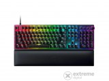 Razer Huntsman V2 RGB gamer billentyűzet, lila kapcsolók, nemzetközi US kiosztás