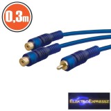 RCA kábel 1 x RCA dugó - 2 x RCA aljzat 0,3 m