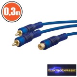 RCA kábel 2 x RCA dugó - 1 x RCA aljzat 0,3 m