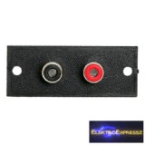 RCA terminál 2 aljzattal Beépíthető Méret: 50 x 20 mm