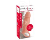 Realistixxx - heregyűrűs, vibrációs péniszköpeny (natúr)