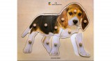 Realisztikus fa puzzle, kutya