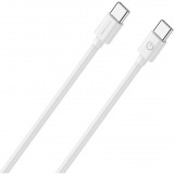 RealPower 404306 USB-C apa - USB-C apa Adat és töltő kábel - Fehér (1m) (404306)