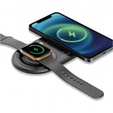 RealPower ChargeAIR Duo 2 az 1-ben Vezeték nélküli töltő - Fekete (15W) (409452)