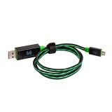 Realpower micro USB LED floating 74,5cm cable Green 187656