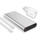 Realpower PB-20000PD Pro Set 20000mAh PowerBank Silver 408097