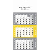 Realsystem 2026 6061 12lapos sárga speditőr naptár