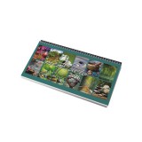 Realsystem 2026 Meditáció 7941-01 képes fekete fekvő asztali naptár