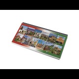 Realsystem Magyarország 320 x 155mm 2023 Asztali naptár - Bordó (7991-09)