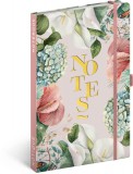Realsystem Notique design keményfedeles notesz, napló 13x21cm, vonalas, Lilium