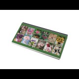 Realsystem Virágok 320x155mm 2023 Asztali naptár - Bordó (7981-09)