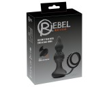 Rebel 2in1 - akkus, rádiós anál vibrátor péniszgyűrűvel (fekete)