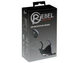 Rebel - akkus, péniszgyűrű és here vibrátor (fekete)