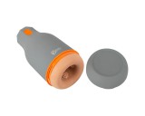 Rebel - vízálló szorító maszturbátor (natúr-szürke)