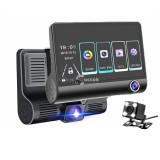 REC 504 Érintőkijelzős Autós menetrögzítő kamera tolatókamerával,utastér rögzítéssel