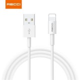 Recci RTC-P05L Lightning - USB-A adat- és töltőkábel 1,5m fehér (RTC-P05L) - Adatkábel