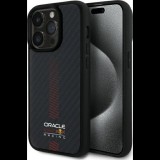 Red Bull RBHMP14L24CFGSMK Carbon Fiber Power Bar Magsafe-Kompatibilis Tok iPhone 14 Pro - Fekete (RBHMP14L24CFGSMK)