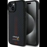 Red Bull RBHMP14S24CFGSMK Carbon Fiber Power Bar Magsafe-Kompatibilis Tok iPhone 14 - Fekete (RBHMP14S24CFGSMK)
