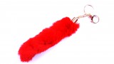 Red nyúlszőr táskadísz