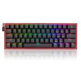 Redragon Fizz Pro black, wired&2.4G&BT mechanical Keyboard, RGB, blue switch Black HU (K616-RGB_BLUE_HU)