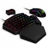 Redragon K585 One-handed RGB Gaming Keyboard Blue Switch and M721-Pro Mouse Combo with GA200 Converter for Xbox One/PS4/Switch/PS3/PC Black US (K585RGB-BB)