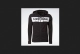 REEBOK TE LL FZ HOODE black zippes felső