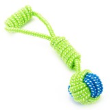 Reedog játszókötél, pamutkötél labdával + fogantyú, 30 cm - zöld