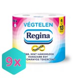 Regina Toalettpapír, végtelen 4 tekercs, 2 rétegű, 2000 lap KARTON - 9 db