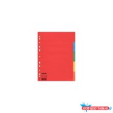 Regiszter A4, 5 részes karton Esselte Economy színes