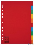 Regiszter, karton, A4, 10 részes, ESSELTE "Economy", színes