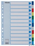 Regiszter, műanyag, A4, 12 részes, ESSELTE