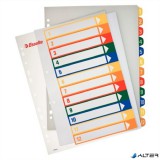 Regiszter, műanyag, A4 Maxi, 1-12, nyomtatható, ESSELTE, áttetsző