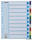 Regiszter, műanyag, A4 Maxi, 10 részes, ESSELTE