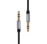 REMAX audió kábel (3.5mm jack - 3.5mm jack, 200cm, AUX) FEKETE