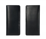 Remax fekete bőr pénztárca, irattartó rekesszel
