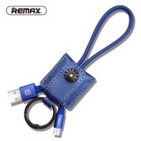Remax RC-079m micro usb kék bőr adatkábel 2.1A 0.3m