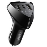Remax Szivargyújtós autós töltő 2USB/USB-C QC-PD 35W RCC214