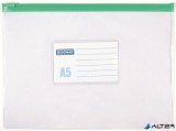 Rendszerező tasak, A5, PVC, simítózáras, DONAU