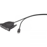 Renkforce Párhuzamos Csatlakozókábel [1x USB-Câ˘ dugó - 1x D-SUB alj, 25 pólusú] 1.80 m Fekete