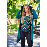 RENSIX vékony zöld kapucnis kardigán -40%