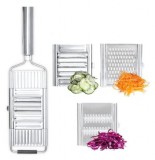 Reszelő és szeletelő készlet 3 cserélhető betéttel konyhai zöldség- és gyümölcsfeldolgozáshoz