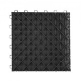 Reteszelhető Garázscsempe Csúszásmentes Kétoldalas Fekete 305×305×13,5 mm