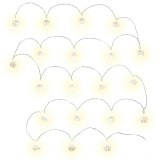 Retlux RXL 272 Beltéri LED Ezüst színű fém dekorgömbös fényfüzér 3 m - Hideg fehér (RXL 272)