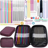 Retoo 100 db-os horgoló készlet, tokban, RT