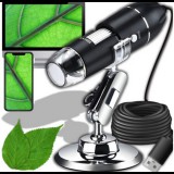 Retoo Digitális oktató mikroszkóp gyerekeknek, USB Zoom 1600X, 2MP, 8 LED