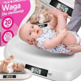 Retoo Elektronikus Bébi mérleg, LCD kijelzővel, 10 g pontossággal, max 20 kg -ig