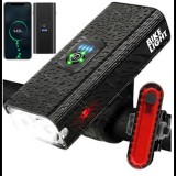 Retoo Extra Erős fényű 2 db LED-es vízálló kerékpár első és hátsó lámpa, USB-s, S102