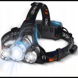 Retoo Extra erős XML-T6 fejlámpa, XPE LED,  4 világítási mód, 2100 Lumen, IPX 3