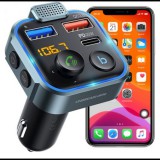 Retoo FM transzmitter, iOS és Android bluetooth 5.0 kompatibilis, RGB világítás, autós töltő, 2x usb, RT